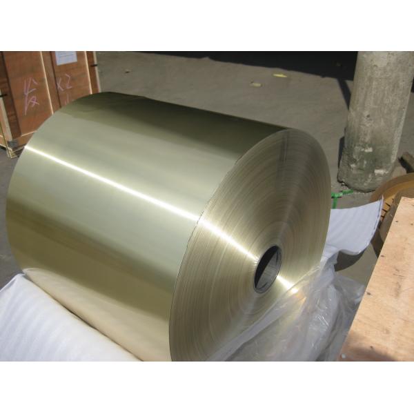 Quality Alloy 8079 Epoxy Golden  Color Coated Aluminum air conditioner foil for finstock with 0.152mm(0.006'') thickness for sale
