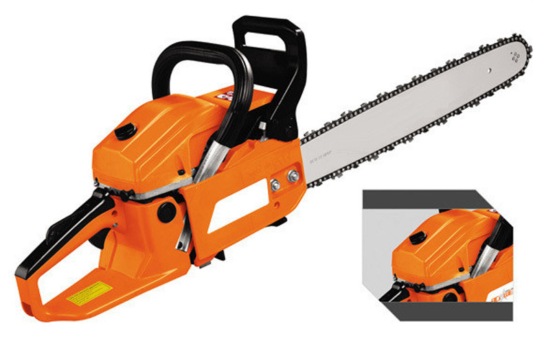 China Petrol / Gas Powed 52CC Manual Chainsaws Green Cut Chainsaw With Magnesium Alloy Crankcase factory