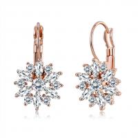 China 21mm Crystal 2.14g Custom Hoop Earrings OEM Dangle Drop Hoop Earrings Jewelry factory