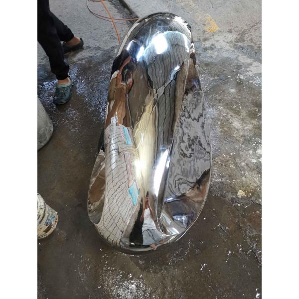 Quality Stainless Steel Abstract Stone Sculpture , Mirror Abstract Yard Sculptures for sale