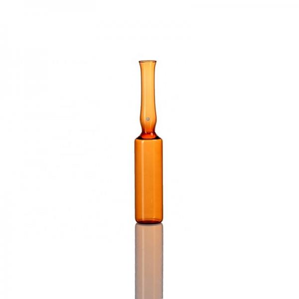 Quality 25ml amber high durable resistant to chemical attack thermal shock borosilicate glass ampoule for sale