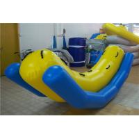 China Yellow Blue Inflatable Seesaw Rocker , Big Blow Up Water Toys For Adults factory