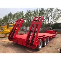 China Gooseneck Lowboy Low Bed Truck Trailer Used Flatbed Trailer 3 Axle 40T 50T factory