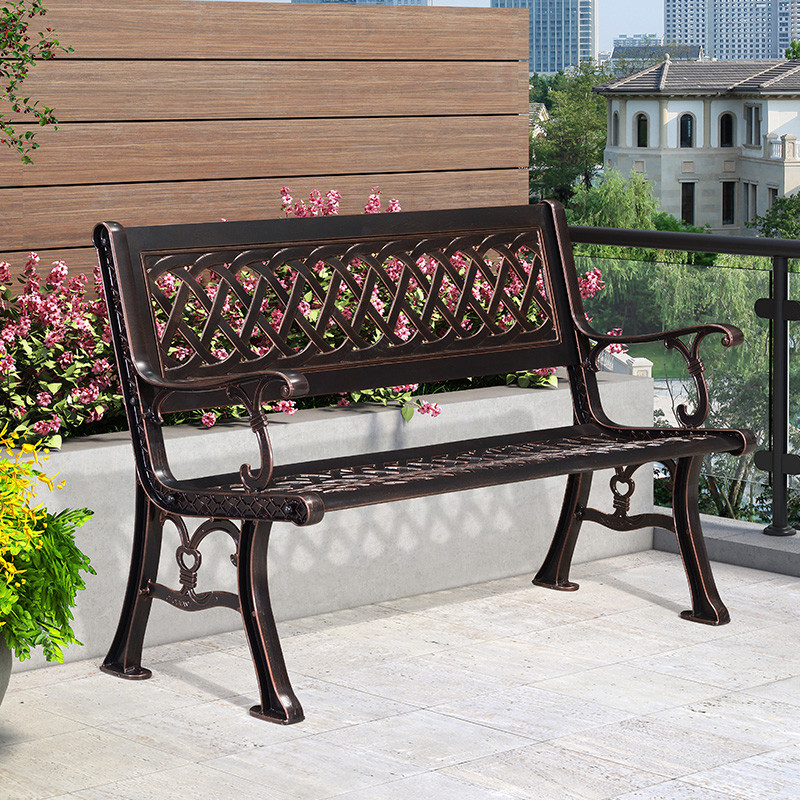 China Customized Swimming Pool Bench Outdoor Benches With Armrest And Backrest factory