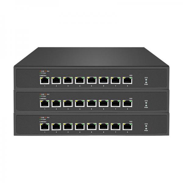 Quality Internal Power Supply Unmanaged Ethernet Switch With 8 10G Auto-Sensing RJ45 Ports for sale