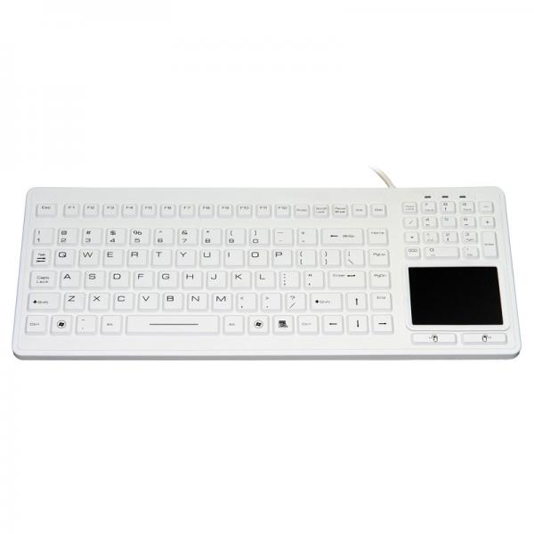 Quality Anti Virus Medical Keyboard With Integrated Touchpad Completely Sealed IP68 Cleanable for sale