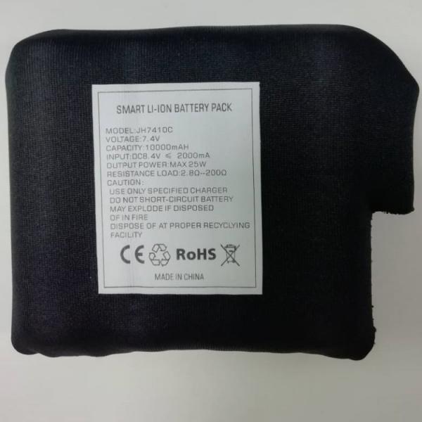Quality Black Diving Clothes Wrapped 7.4 V 10000mah Battery 21700 2S2P For Heated Coat for sale