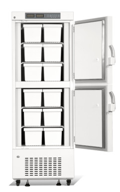 Quality 358L 12 Drawers Double Chamber Upright Biomedical Low Temperature Freezer Fridge for sale