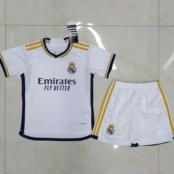 Quality White Children Soccer Jerseys Polyester Kids Football Jerseys for sale