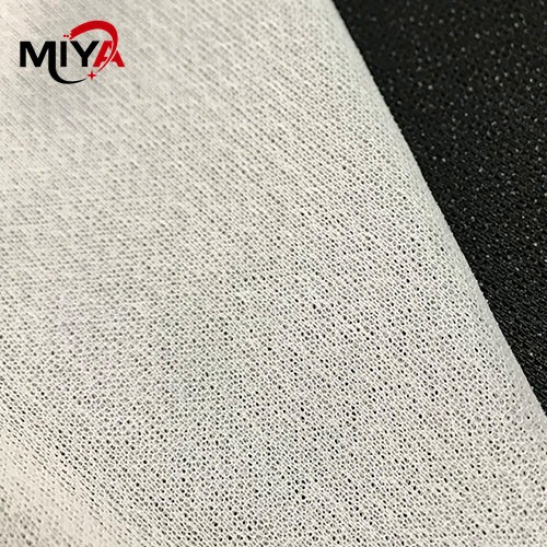 Quality 4 Sides Way Elastic Polyester Woven Fusible Interlining Fabric Tricot Knitted for sale