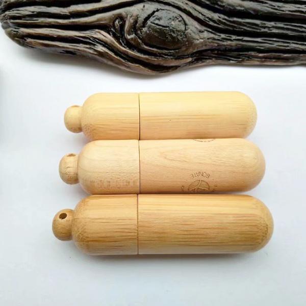 Quality Cylindrical 256GB bamboo usb sticks Custom Wooden Usb Drives For Photographers for sale
