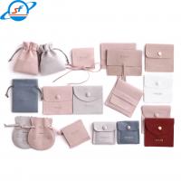 China Luxury jewelry velvet Bag with custom logo suede gift wrap small drawstring bag factory