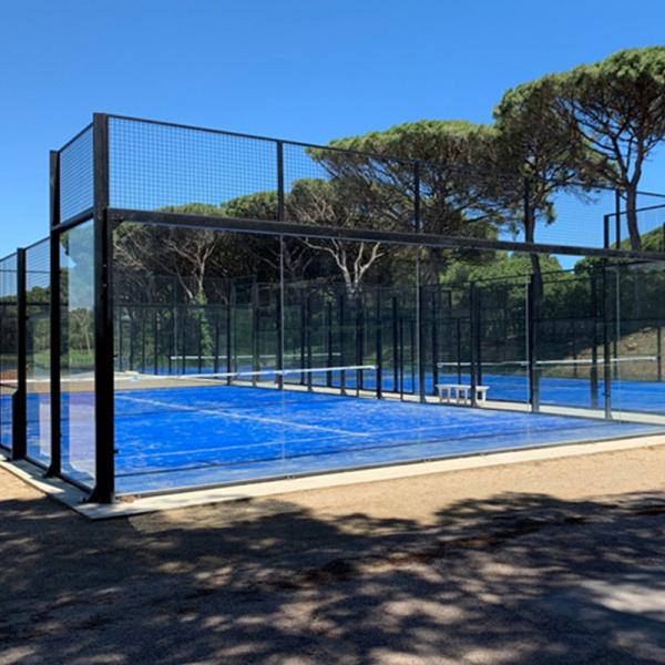 Quality Standard Outdoor Padel Court , Weatherproof Synthetic Grass Tennis Court for sale