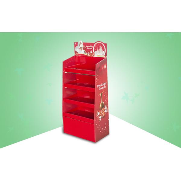 Quality Retail 100% Recyclable Cardboard Merchandising Displays Units With Four Shelves for sale