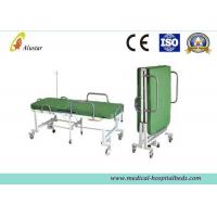 China Powder Coated Steel Medical Foldable Hospital Bed With Mattress (ALS-F249) factory