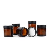China Custom Honey Jars Amber Glass Candle Jars With PP Cap Airtight Screw Cap factory