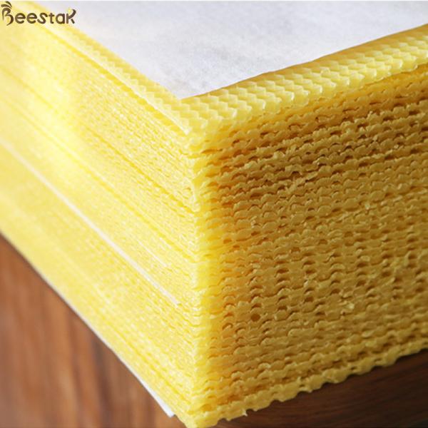 Quality 5.4mm Pure Natural Beeswax Honeycomb D Beeswax Foundation Sheet for sale
