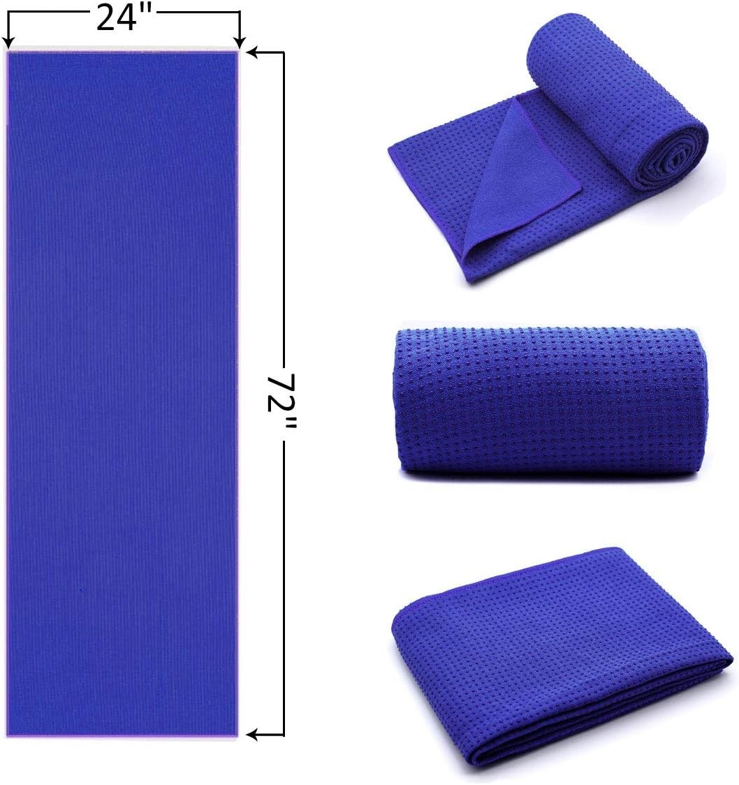 China Double Sided Suede Yoga Mat Towel Eco Friendly Anti Microbial Anti Slip Custom Logo factory