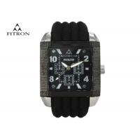 China Black Classic Rectangular Watch , Elegant Gents Wrist Watch Lightweight factory