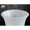 China White Fiberglass Floor Vases Homewares Decorative Items Silver Leaf Footed Table Vases factory