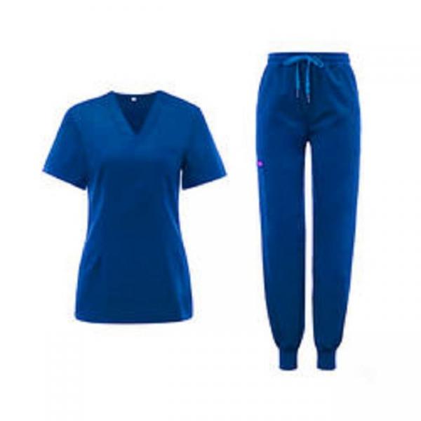 Quality Custom Logo Solid Color Women Medical Hospital Nursing Clinic Wear Scrubs for sale