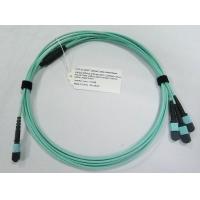 Quality 24 Fiber Optical MTP MPO Cable Assemblies OM3 10G Aqua 25 Meter Blue for sale