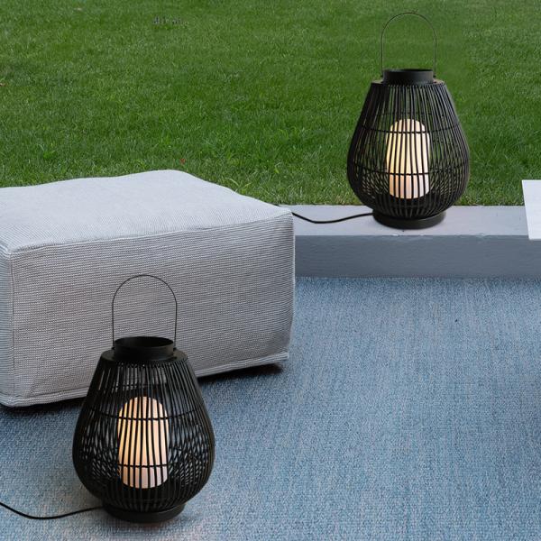 Quality IP44 Waterproof Rattan Garden Lanterns For Outdoor Landscape Floor for sale
