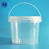 China Butter Biscuits IML Bucket Microwavable Clear Plastic Bucket With Lid factory