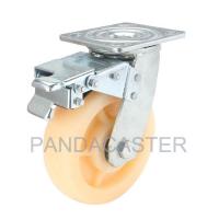 Quality Super Heavy Duty Casters 6 Inch Nylon Wheels With Total Brake Device for sale