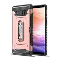China Luxury 2 In 1 Mobile Phone Cover Shell For Samsung Note 8 Case With Metal Kickstand Holder factory