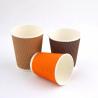 China Custom Logo Stylish Design Ripple Double Wall Insulated Takeout Hot Coffee Paper Cup With Lids factory