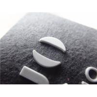 China Soft Imported Senior Grey Suede Rubber Logo Patches ， With Custom Micro Injection Logo for sale