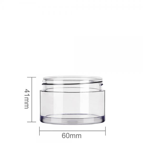 Quality Heavy Wall Crystal PET Plastic Jars 50ml Cosmetic Jars For Facial Mask for sale
