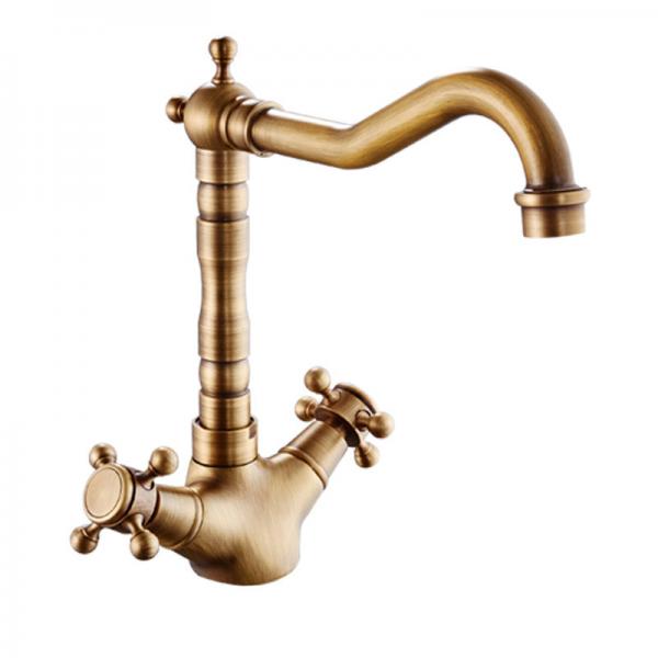 Quality Electroplating Antique Brushed Brass Kitchen Tap Full Copper OEM for Bathroom Basin for sale