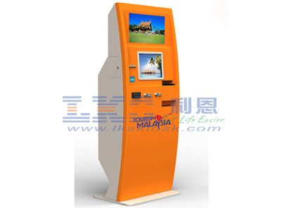 China Restaurant Dual Touch Screen Promotional Kiosk , Coin Kiosk factory