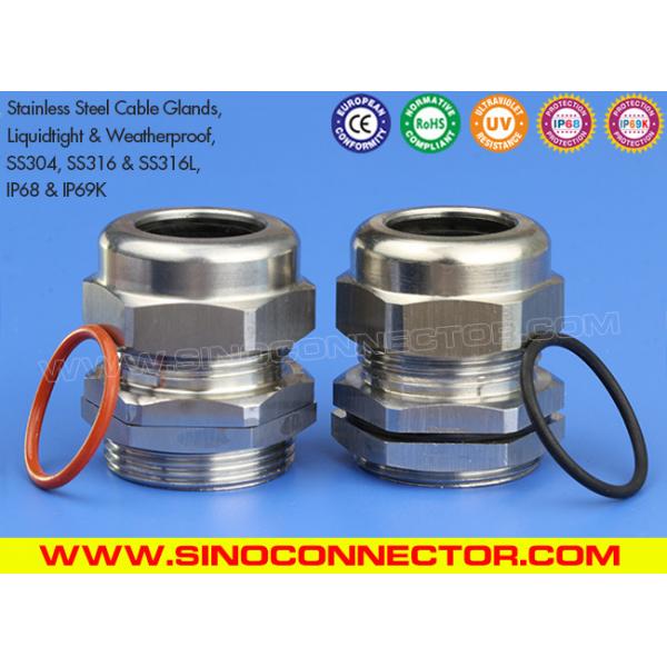 Quality SS304, SS316 & SS316L Stainless Steel PG9 Cable Gland, IP68 Hermetic Electrical for sale