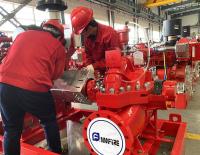 China NFPA 20 Standard Fire Fighting Water Pump , Electric Motor Driver Horizontal Split Case Fire Pump factory