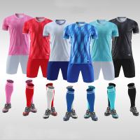 China Short Sleeve Plain Soccer Jerseys Casual Plain Football Jersey Team Set for sale