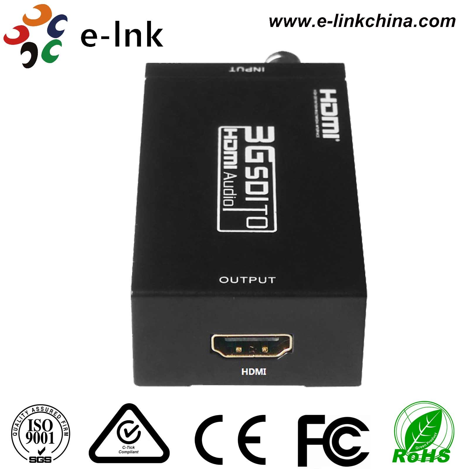 China DC5V 1A 3G SDI To HDMI Converter BNC Shielded Link Connector factory