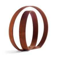 Quality Large Rustic Metal Ring Circle Garden Art Corten Steel Garden Ring Hoop for sale