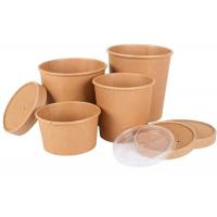 China Custom printed ice cream cups Paper Bowl Ice soup cup kraft paper box bowl food container factory
