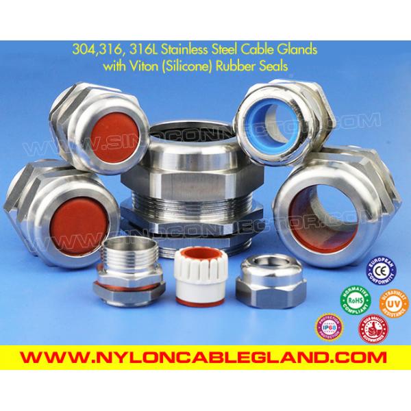 Quality IP68 Waterproof Stainless Steel NPT Electrical Cable Glands with Silicone (Viton for sale