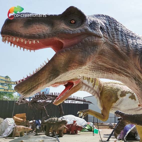 Quality 5M T Rex Jurassic Park Animatronic Theme Park Dinosaurs Corresponding sound for sale
