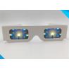 China Concert 3d Fireworks Glasses , Paper Diffraction Glasses 13500 Light Gratings factory