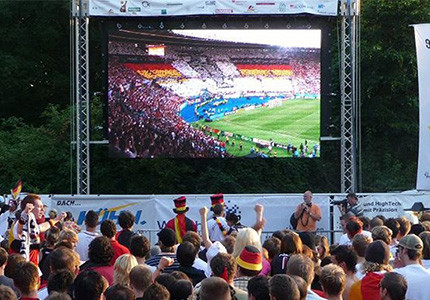 Quality front maintenance outside big viewing angle P10 LED video wall for stadium sports event for sale