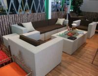 China Outdoor Rattan Sofa For Pool , Modern Garden Table And Chairs factory