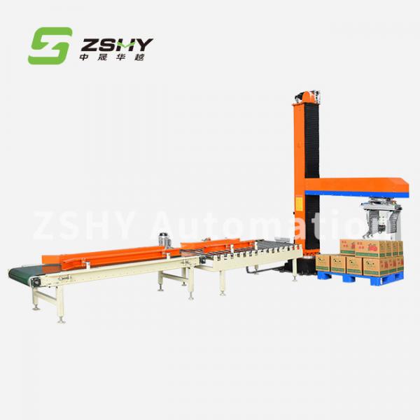 Quality Stacking Height 1.8m Auto Robotic Stacker Palletizer System Single Column for sale