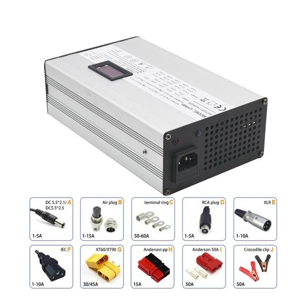 Quality 15A 48V Li Ion Bluetooth Battery Charger Lithium LED Display for sale