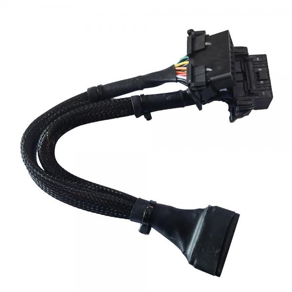 Quality 16 Pin OBD2 Y Cable Splitter Extension Network Male To Dual Female Y Cable Adapter for sale