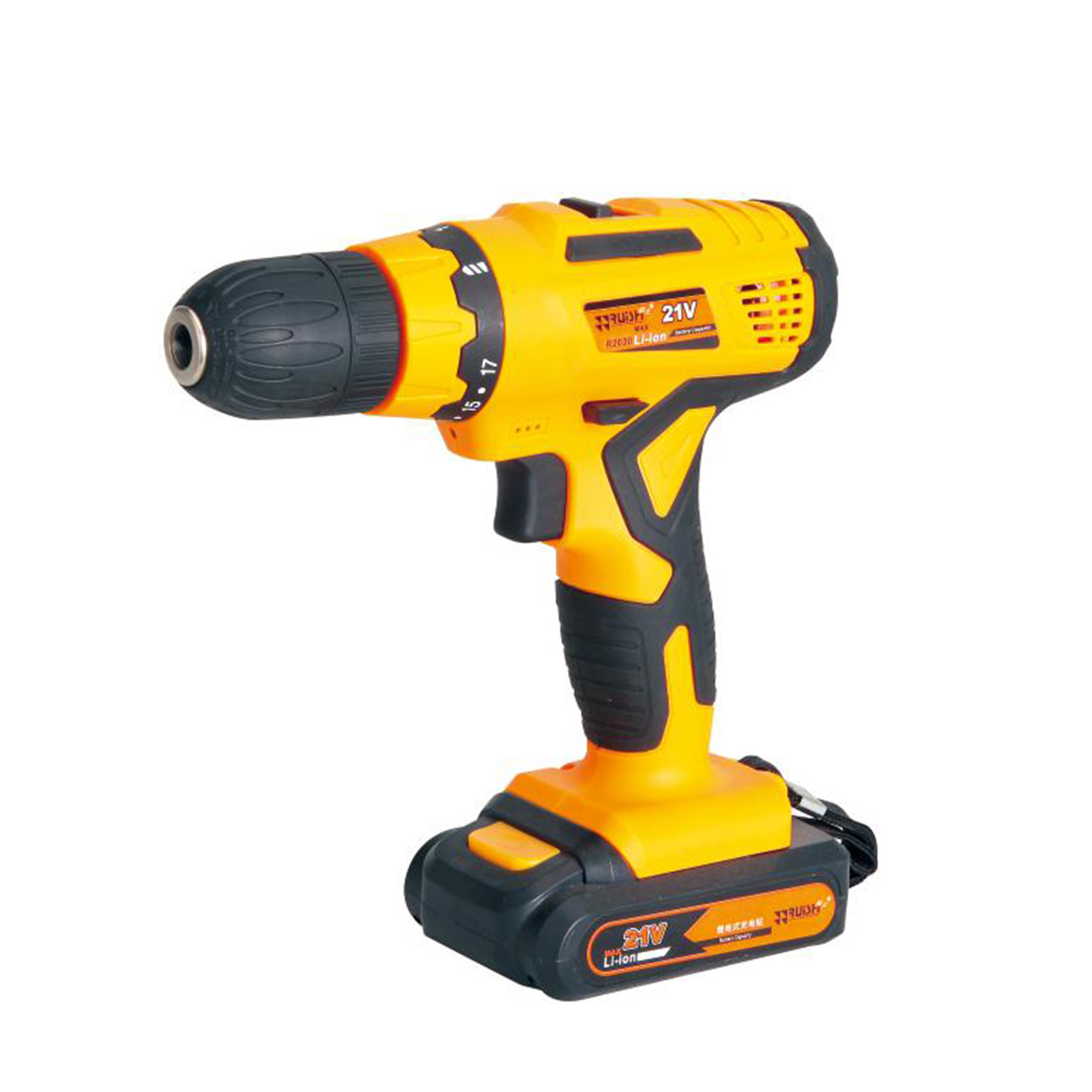 China 21V Lithium Battery Tools Torque Clutch Impact Cordless Hammer Drill for sale